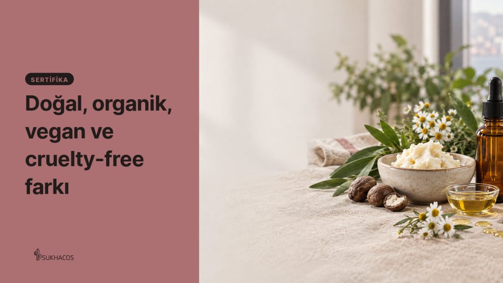 Bitkisel hammaddeler, shea yağı ve damlalıklı şişe